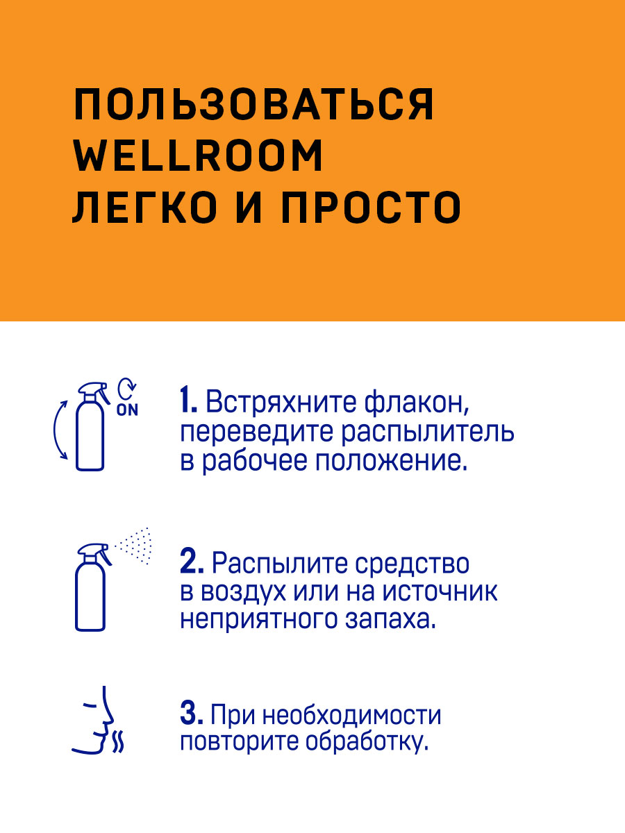 Нейтрализатор запаха кошки Wellroom против меток Корица-цитрус 500мл - фото 4