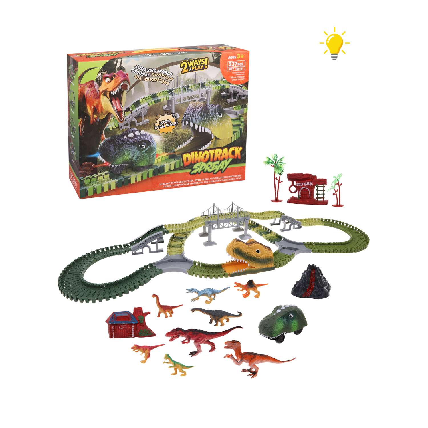 Игровой набор Автотрек Наша Игрушка для мальчиков с динозаврами 652826 - фото 1