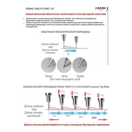 Карандаш механический PENAC Protti PRC 107 0.7мм НВ корпус желтый MP010705-GC7