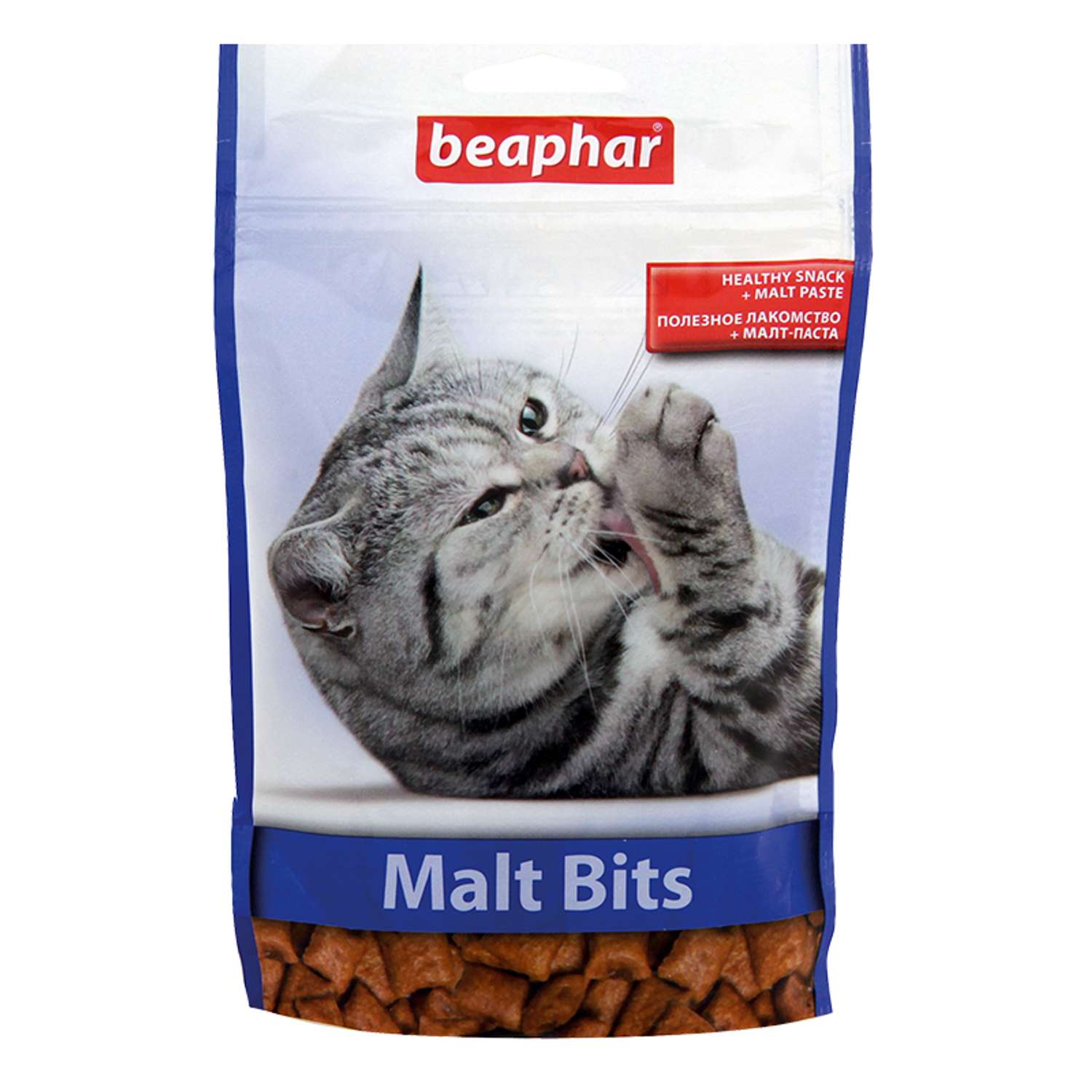 Подушечки для кошек Beaphar Malt Bits для вывода шерсти c мальт пастой 150г - фото 1