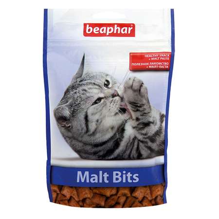 Подушечки для кошек Beaphar Malt Bits для вывода шерсти c мальт пастой 150г