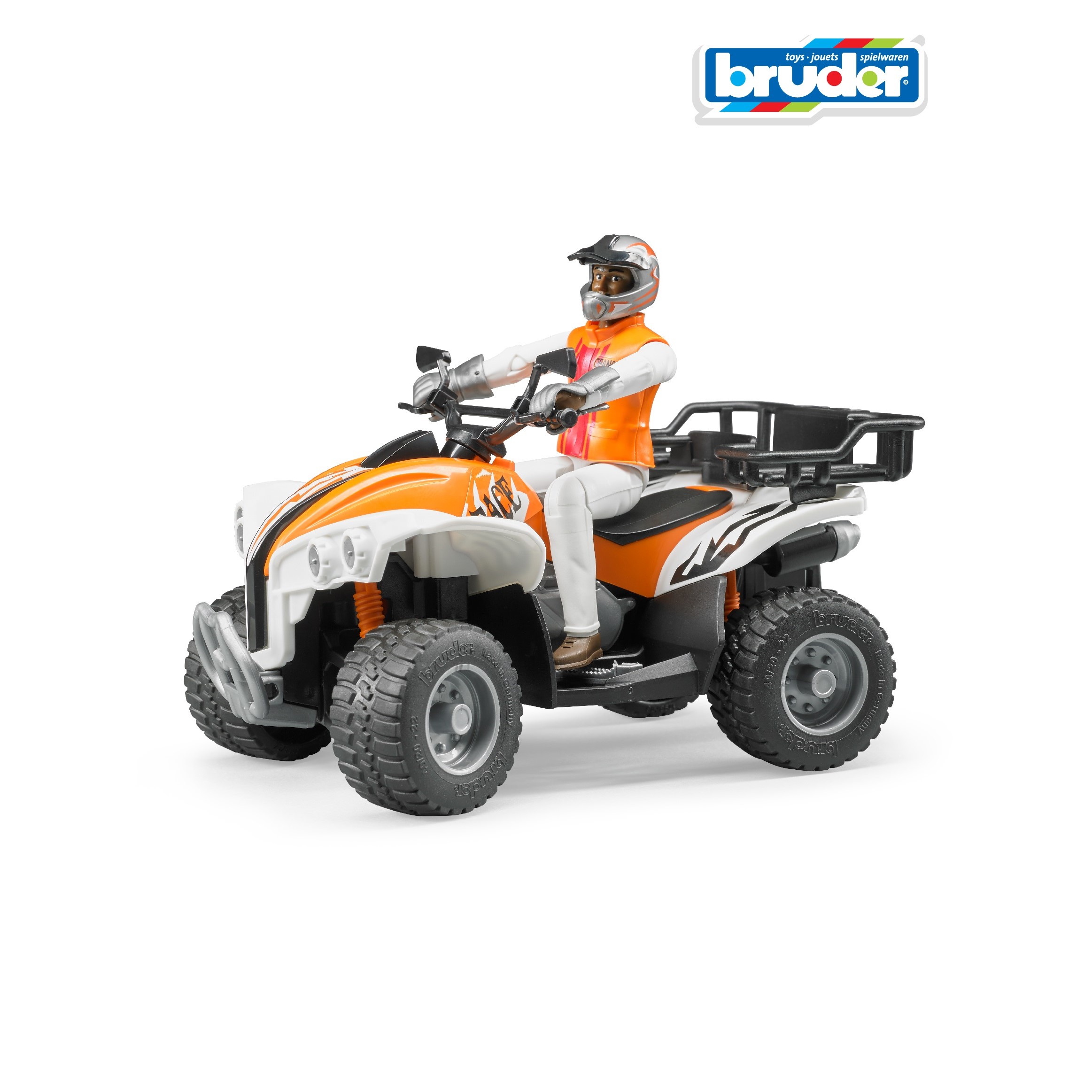 Квадроцикл Bruder 1:16 фрикционный желтый 63-000 - фото 1