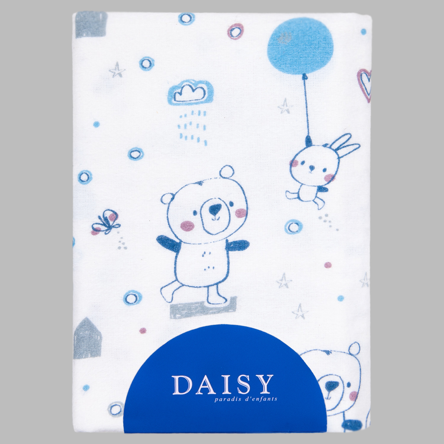 Пеленка фланелевая Daisy 75х120см Мишка с шариком - фото 1