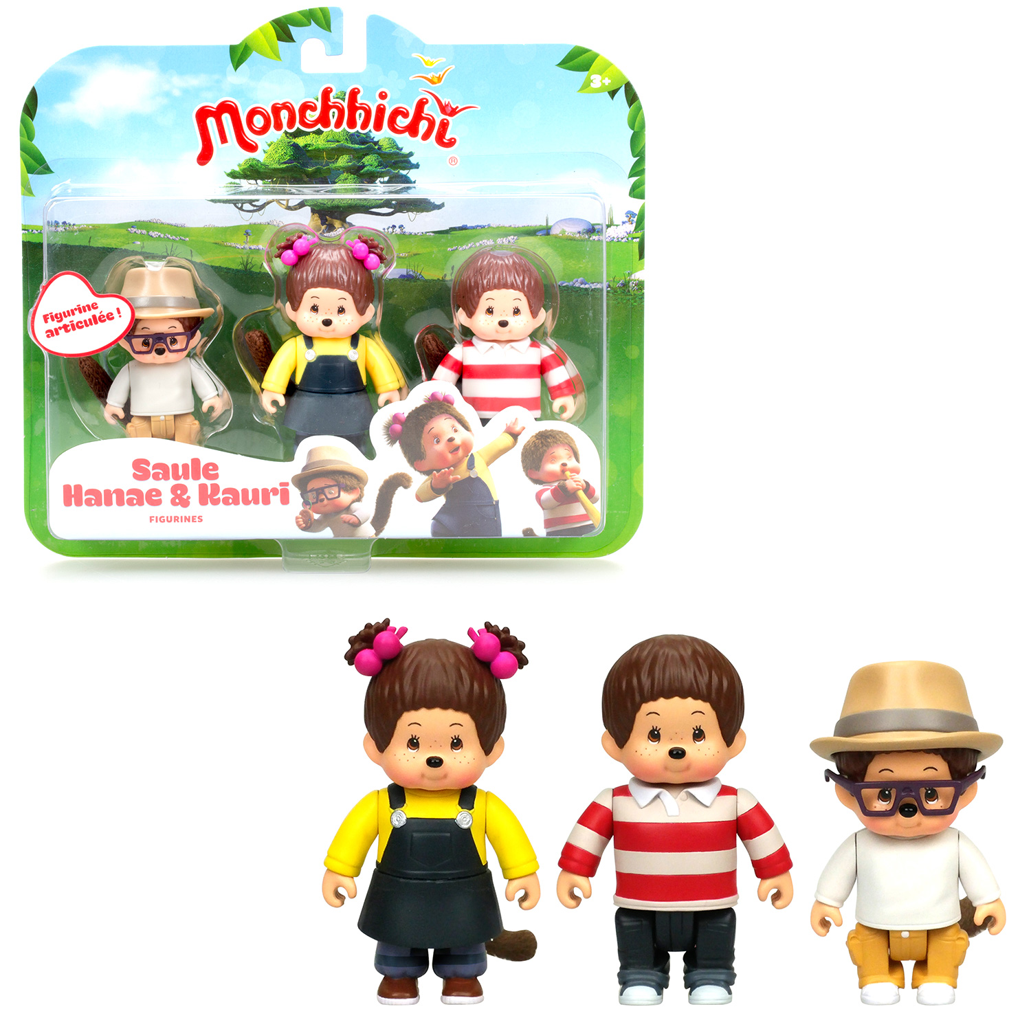 Набор фигурок Monchhichi Каури Ханна Вилли 3 в 1 - фото 6