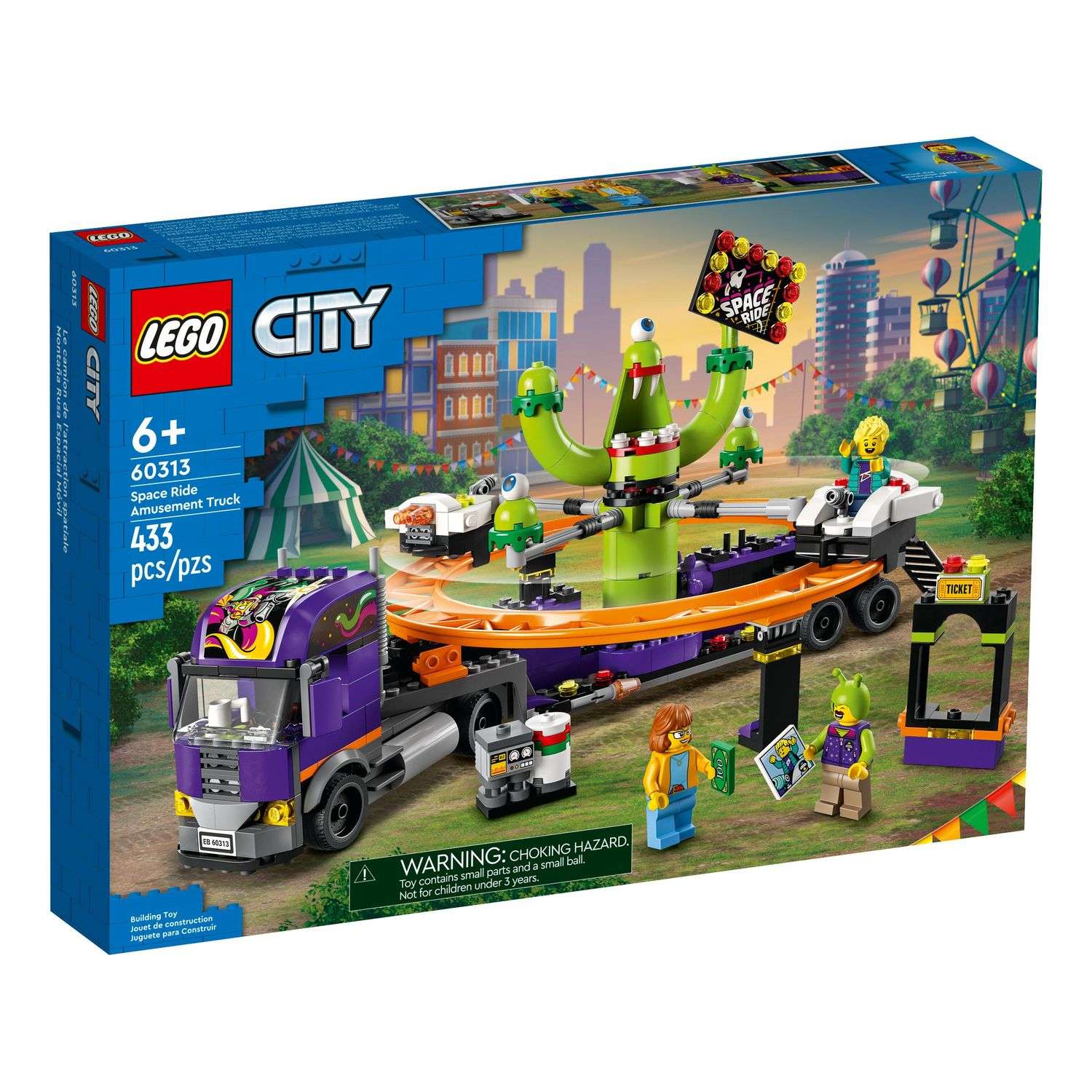 Конструктор LEGO City Great Vehicles Грузовик с аттракционом Космические горки 60313 - фото 1