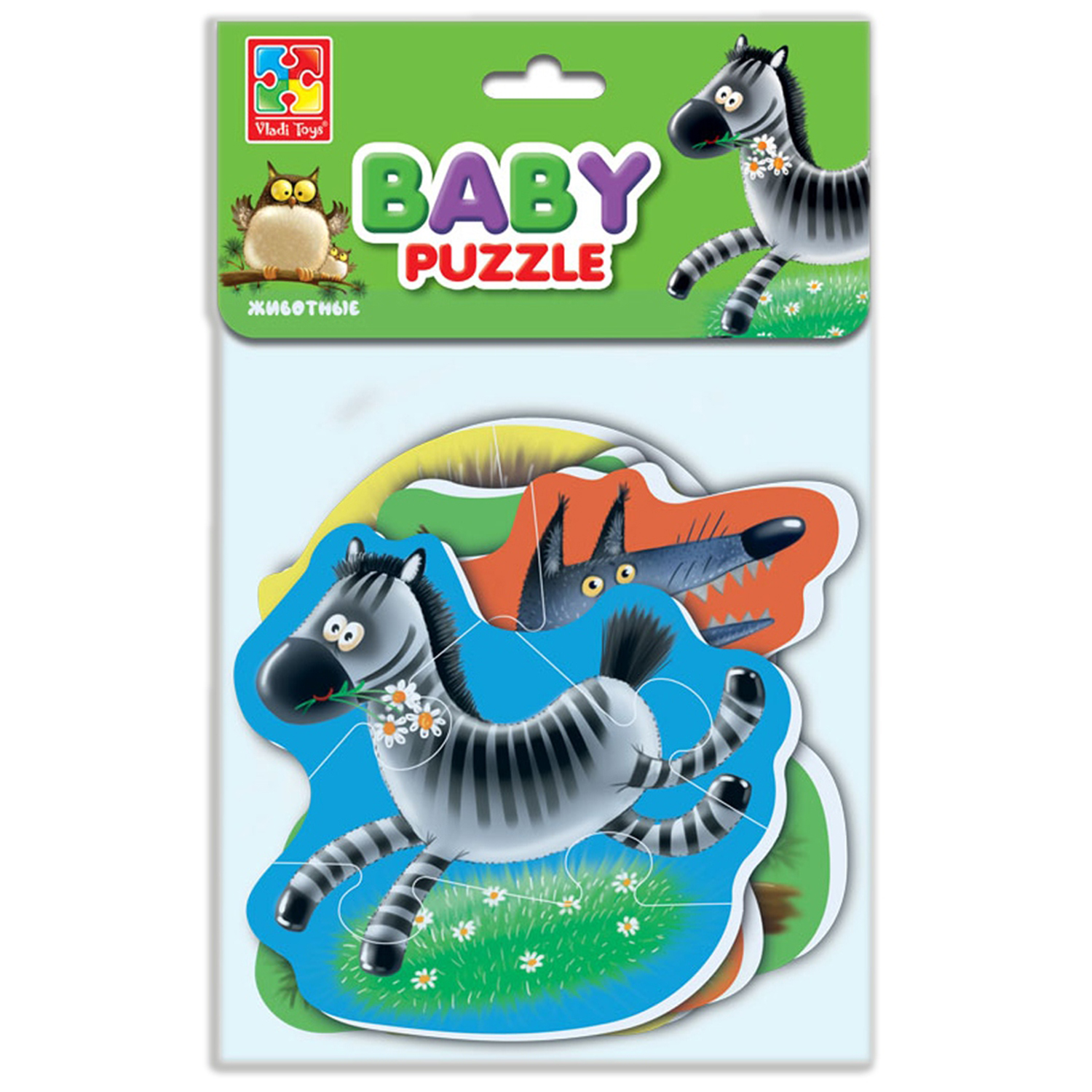 Пазл Vladi Toys мягкие Baby puzzle Животные 4 картинки - фото 2