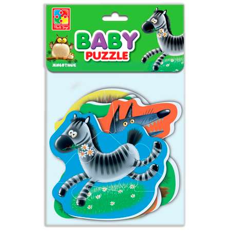 Пазл Vladi Toys мягкие Baby puzzle Животные 4 картинки