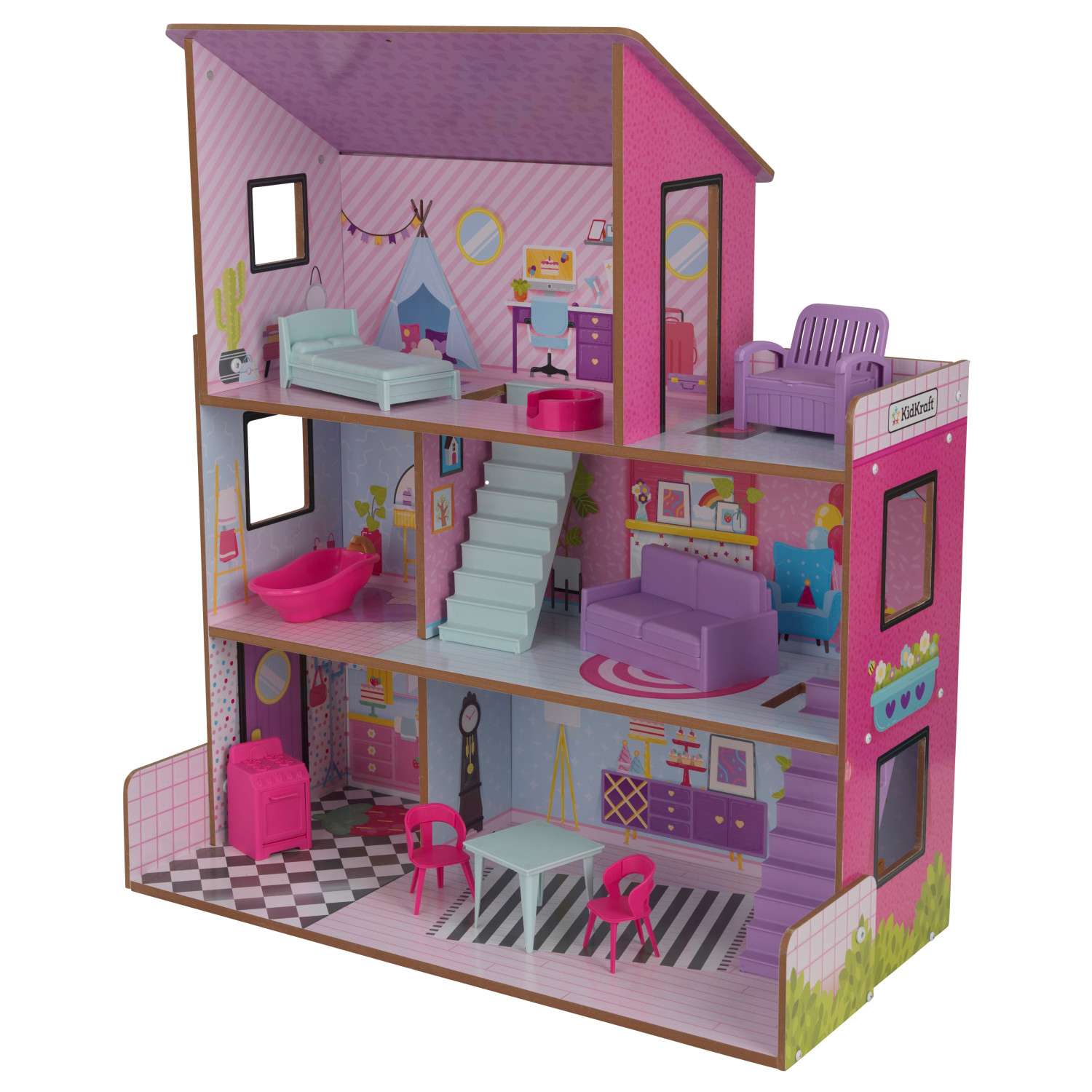 Кукольный домик KidKraft Лолли с мебелью 10 предметов 10169_KE 10169_KE - фото 1