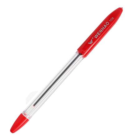 Ручка Sima-Land 0.5 мм красный с резиновым держателем