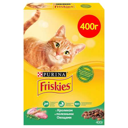 Корм сухой для кошек Friskies 400г с кроликом и полезными овощами