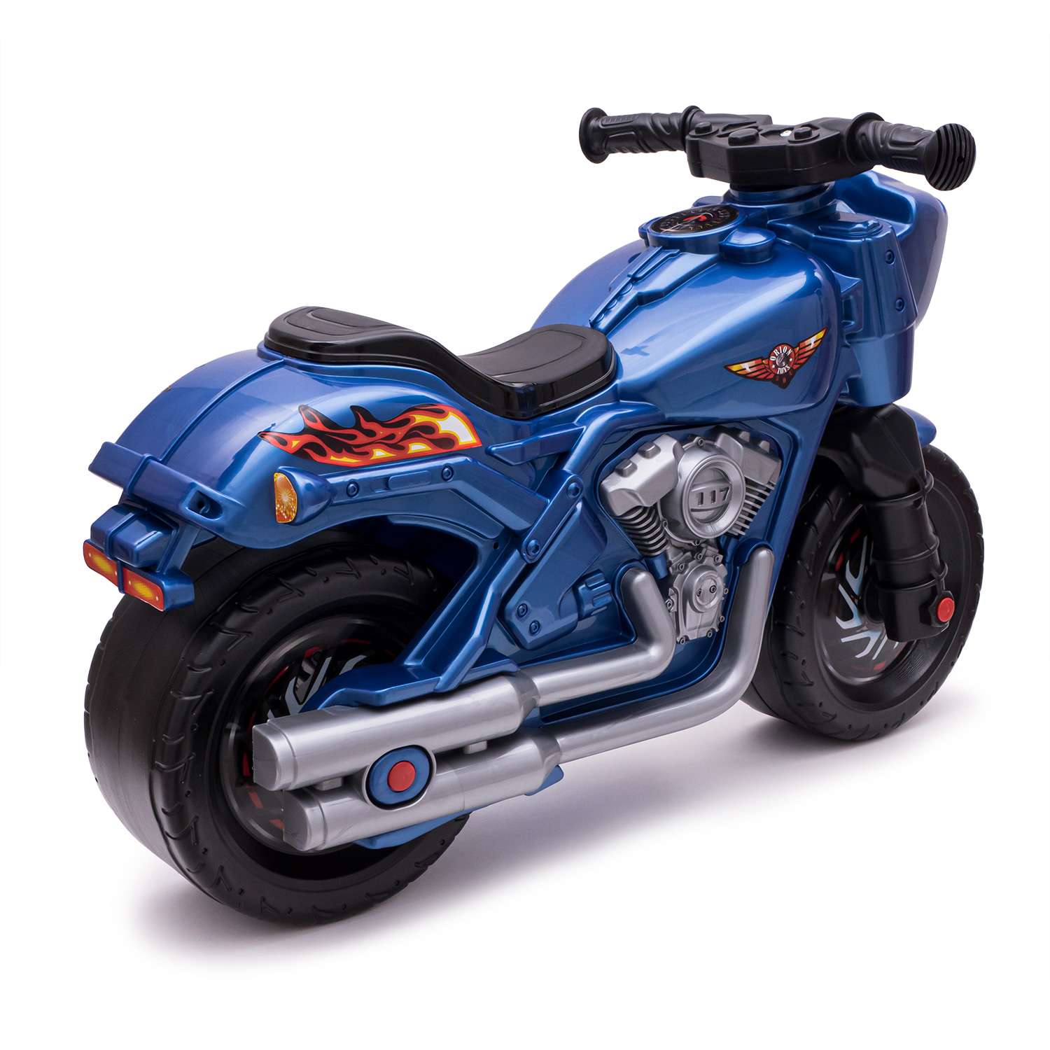 Мотоцикл-каталка ORION TOYS МП перламутровый синий - фото 2