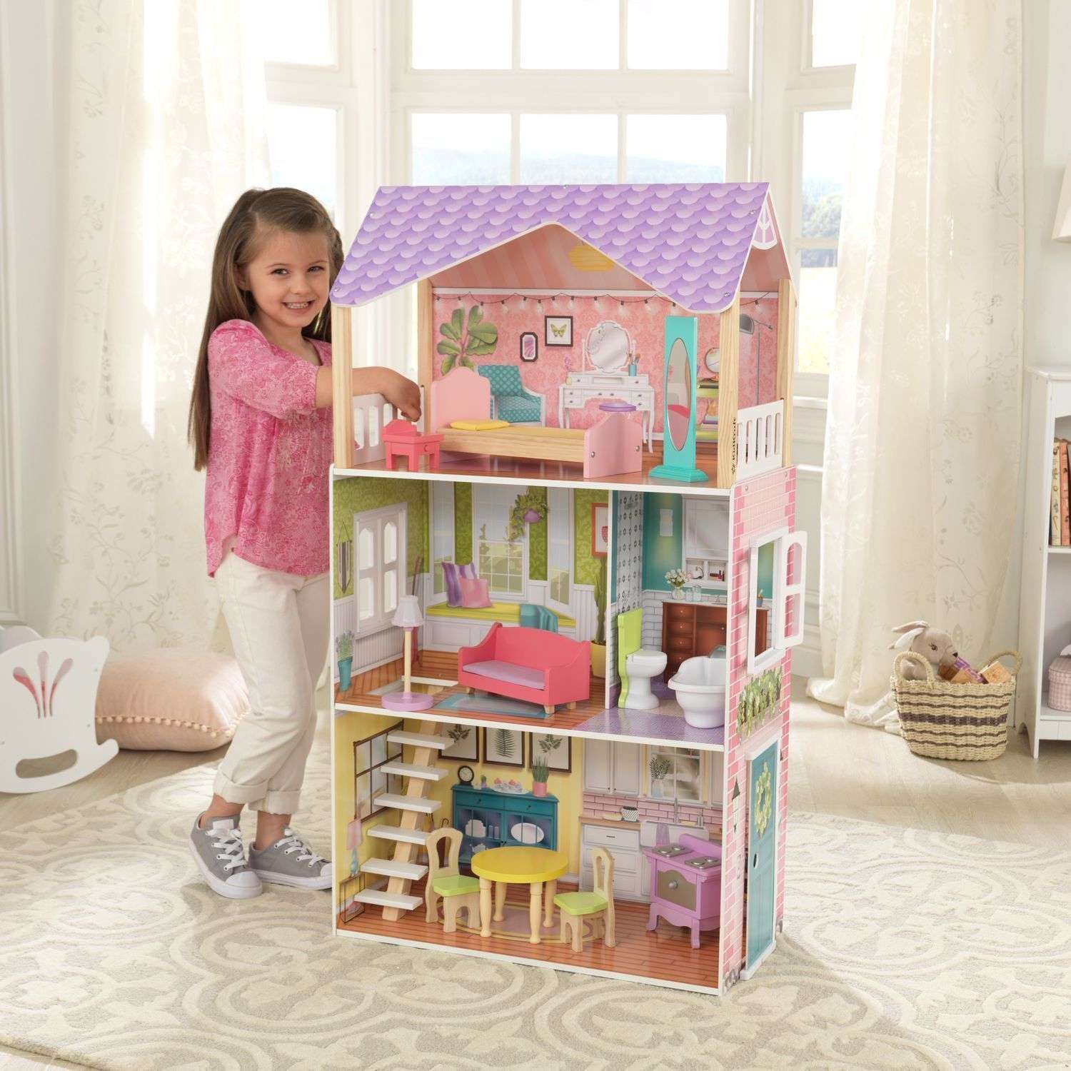 Кукольный домик  KidKraft Поппи с мебелью 11 предметов 65959_KE 65959_KE - фото 1