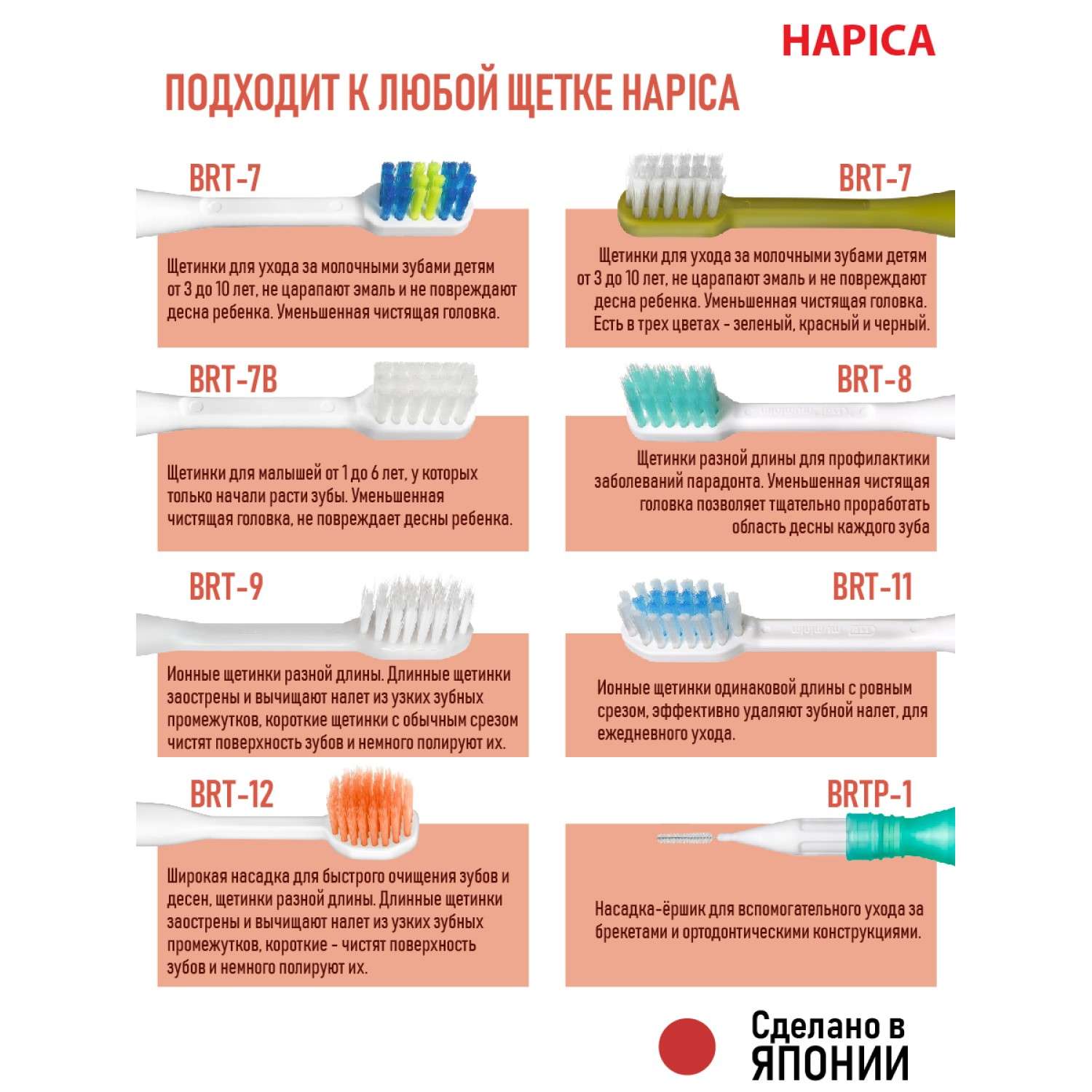 Насадка на зубную щетку Hapica BRT-12W с увеличенной чистящей поверхностью для взрослых и подростков 10+ лет - фото 3