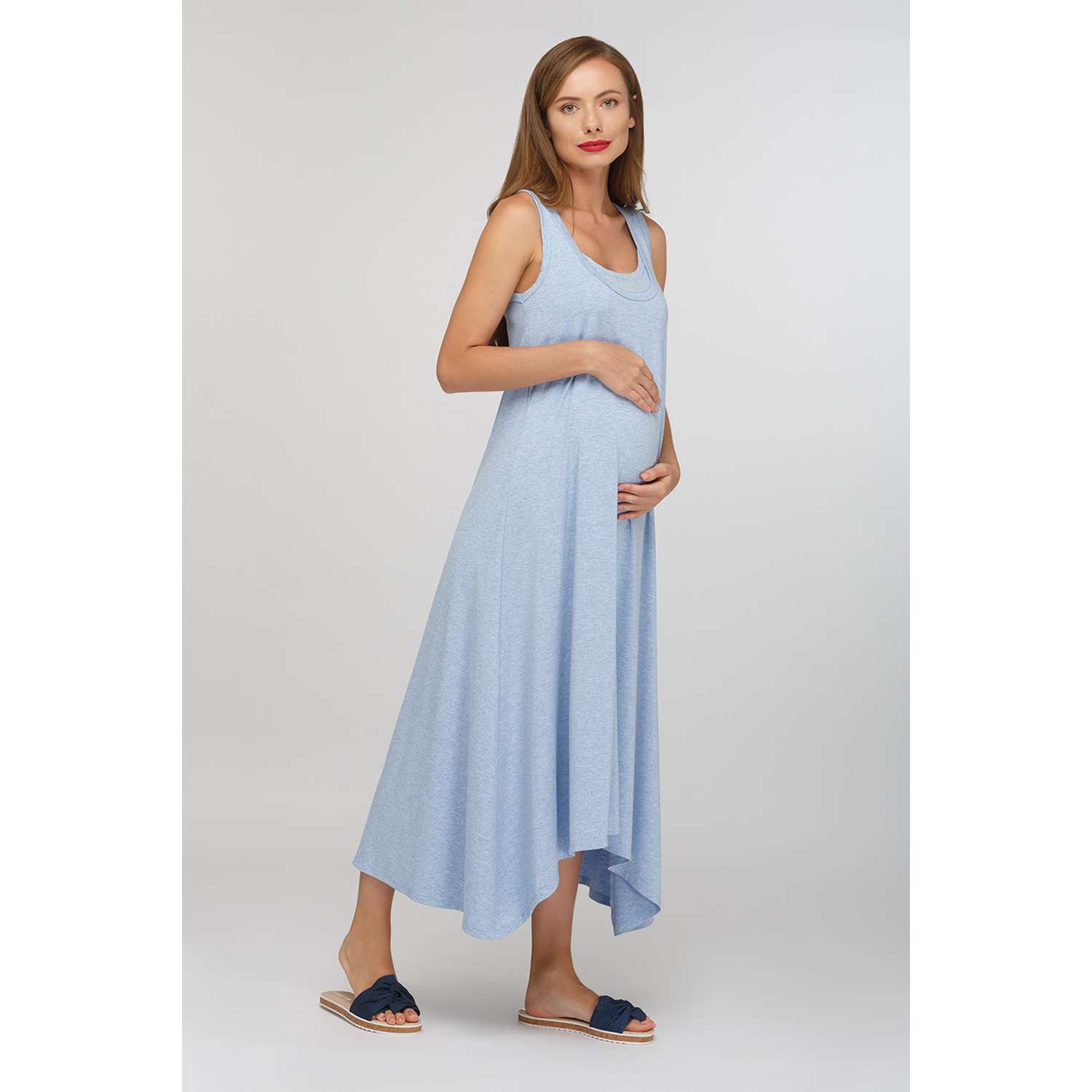 Платье для беременных Proud Mom ПСО-0100-голубой - фото 1