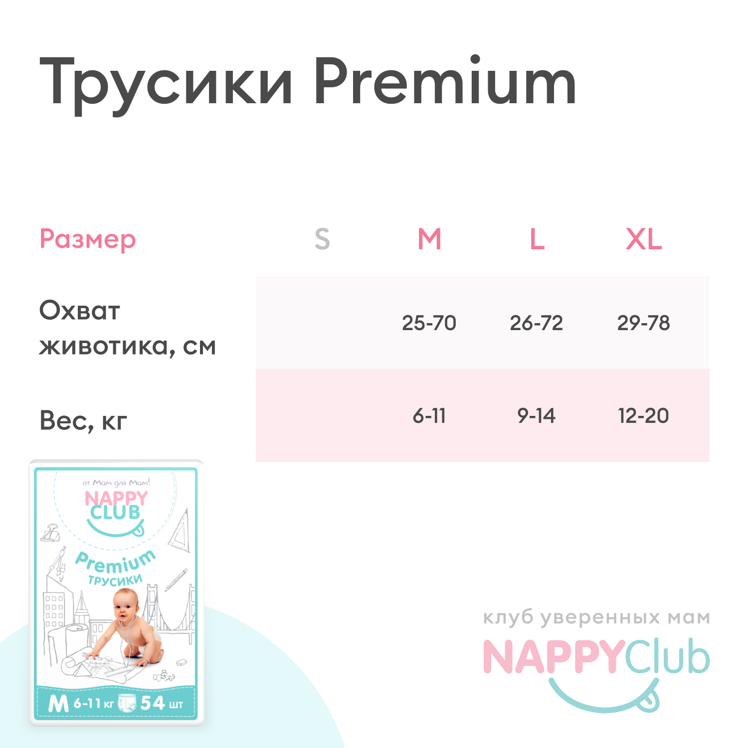 Подгузники-трусики NappyClub Premium XL 12-20 кг 38 шт - фото 7
