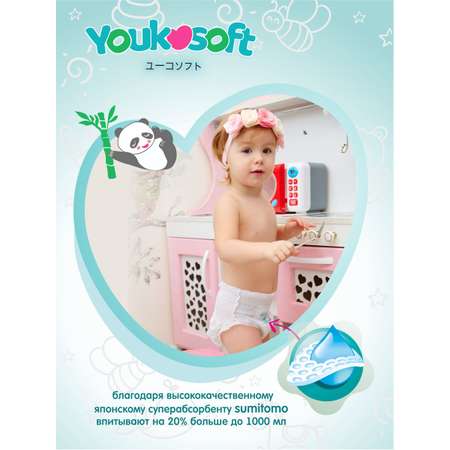 Подгузники-трусики Youkosoft Комплект День и Ночь XXL 15кг 32 и 32 шт