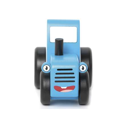 Машинка МУЛЬТИФАН деревянный Синий Трактор малый