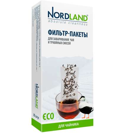Фильтр-пакеты Nordland для заваривания чая в чайнике 80 шт в упаковке