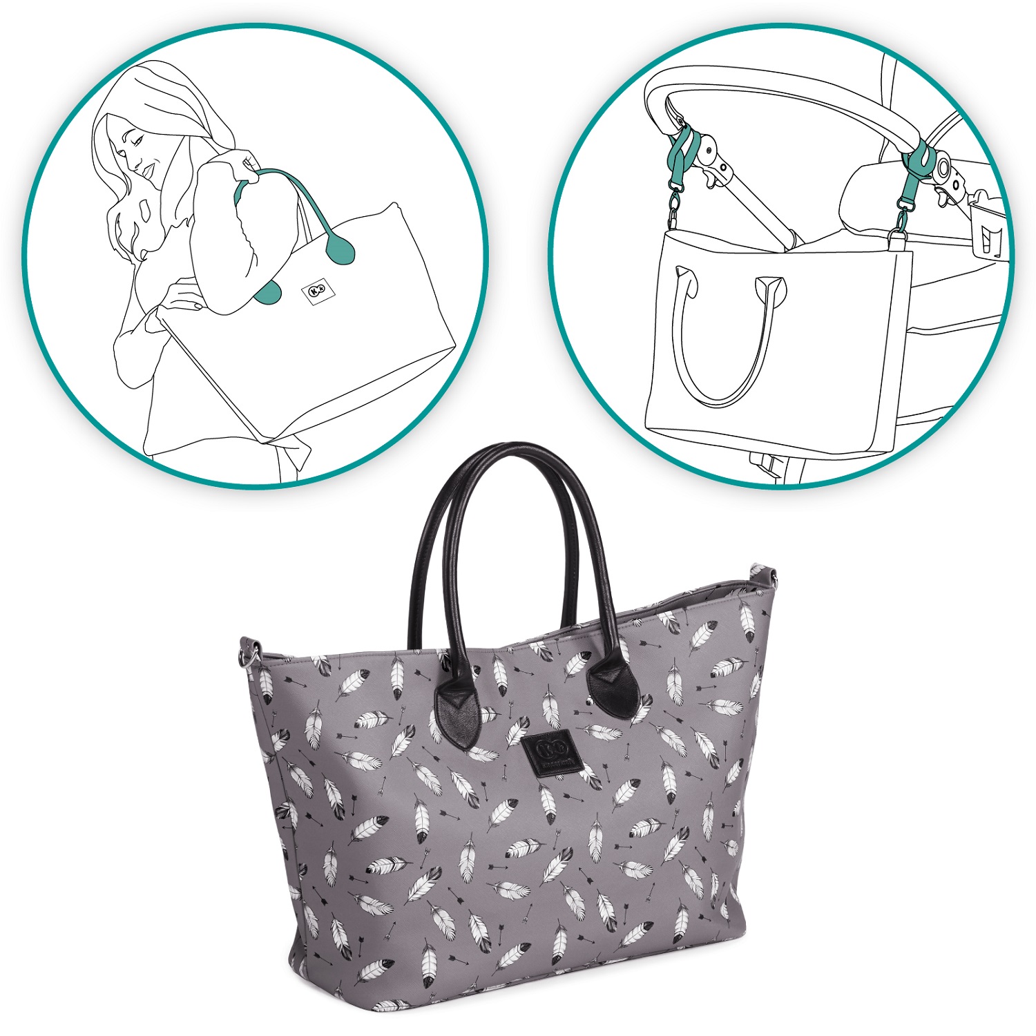 Сумка Kinderkraft для мамы Mommy Bag Grey KKAMBAGGRY0000 - фото 4