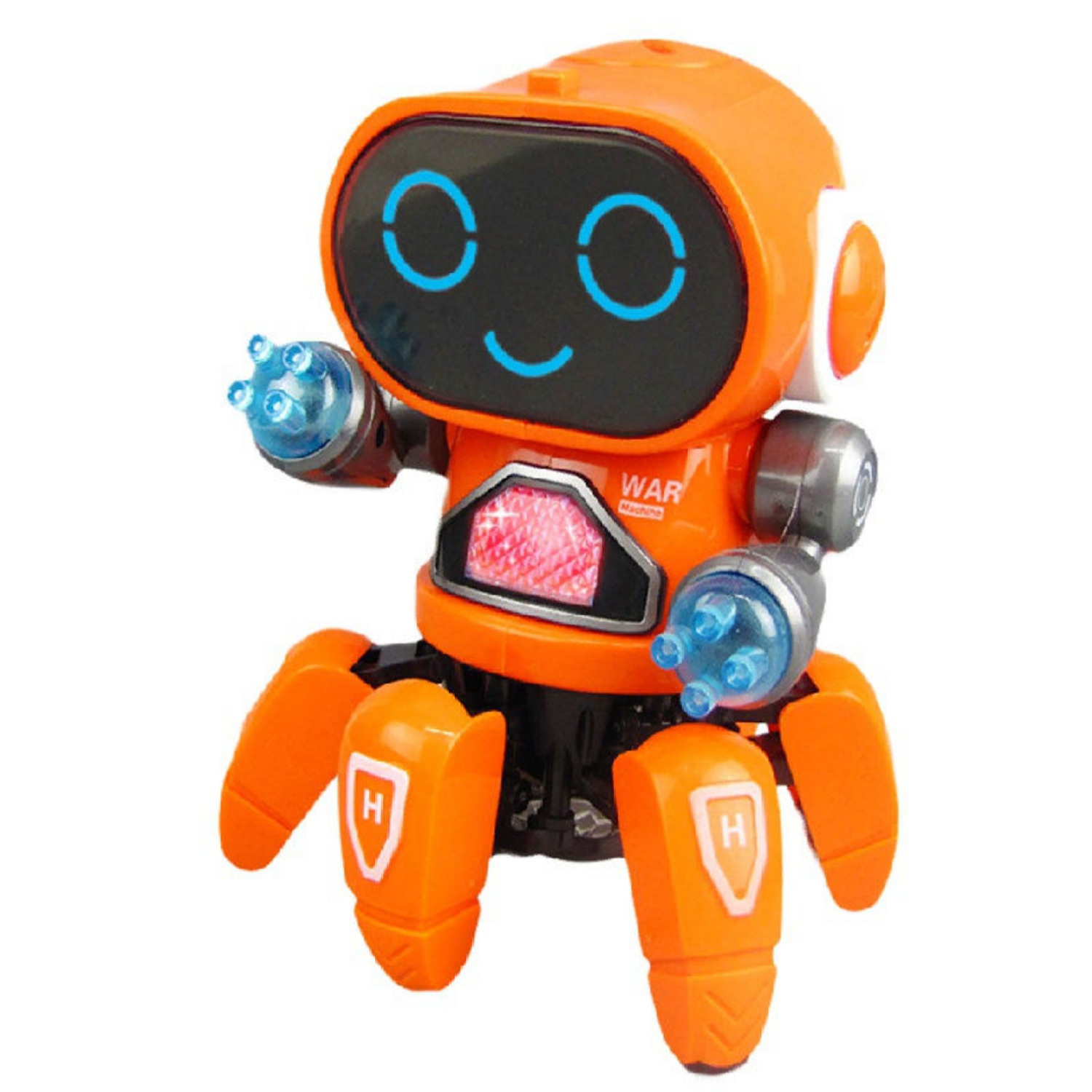 Робот CyberCode паук оранжевый на батарейках. Танцует и поёт - фото 1