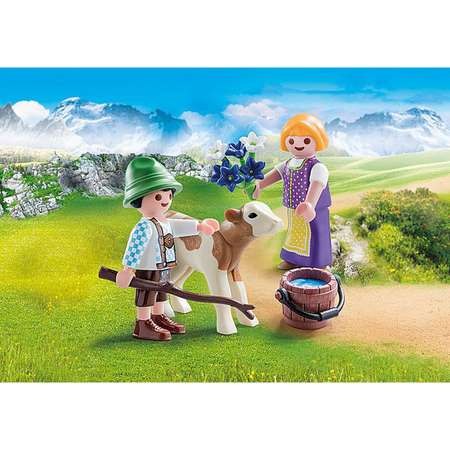 Набор фигурок Playmobil Дети с теленком