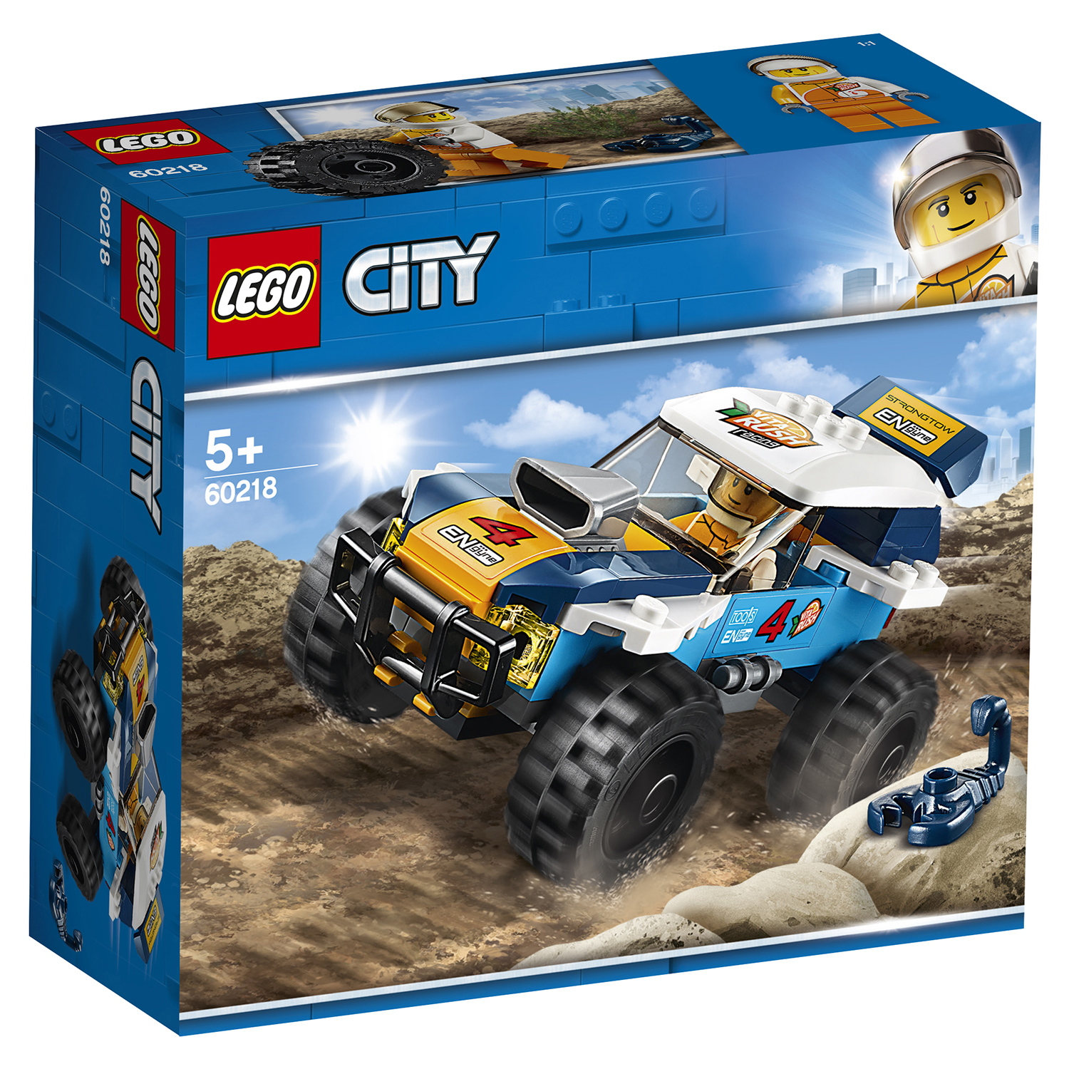 Конструктор LEGO City Great Vehicles Участник гонки в пустыне 60218 купить  по цене 649 ₽ в интернет-магазине Детский мир