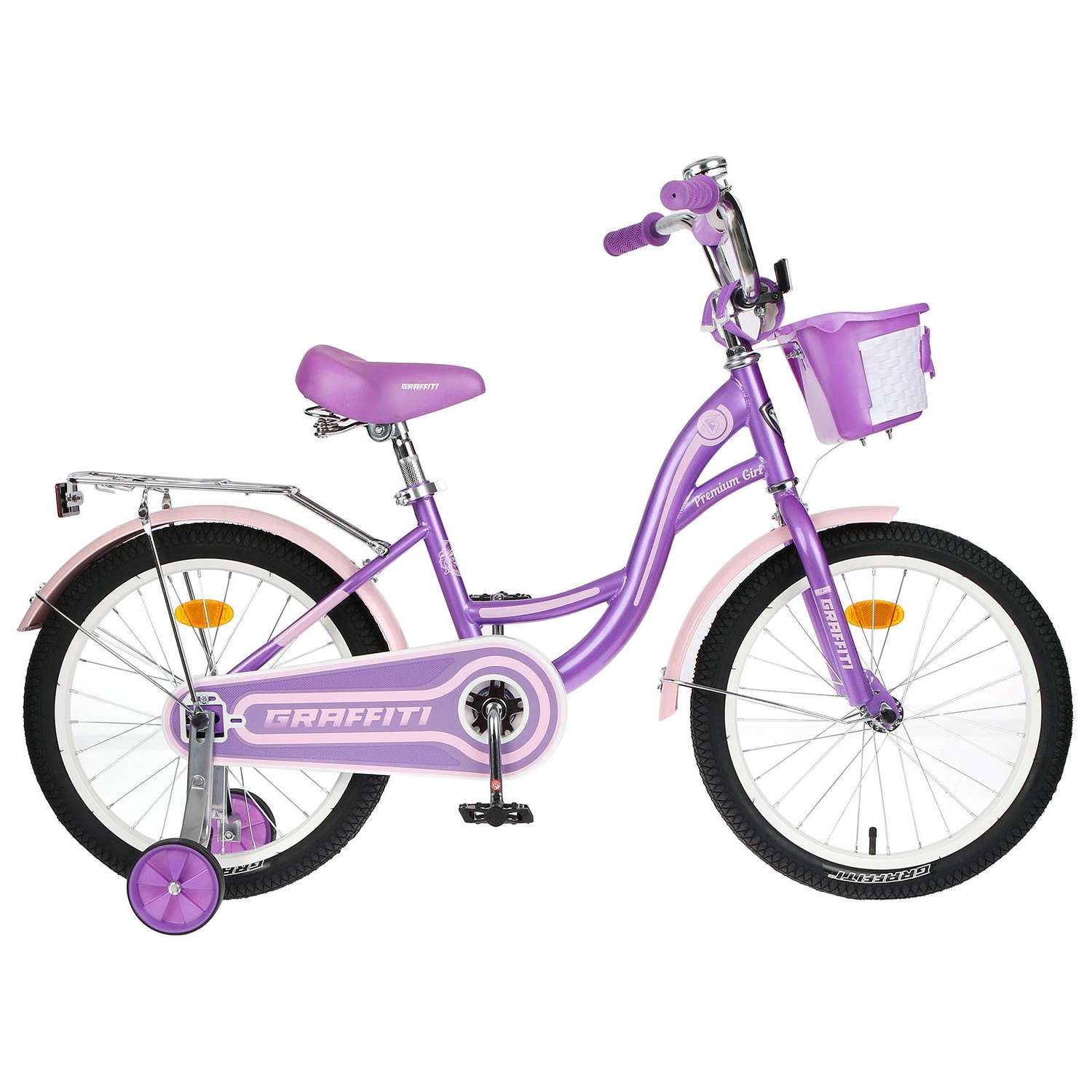 Велосипед GRAFFITI 18 Premium Girl цвет сиреневый/розовый - фото 1
