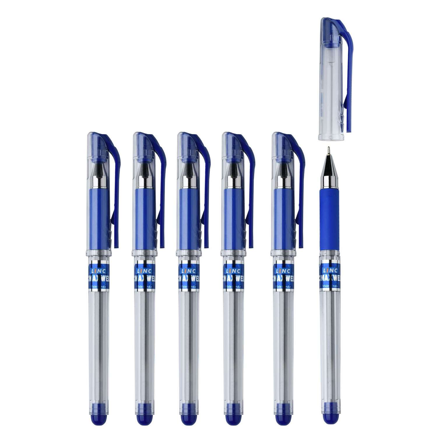 Ручки LINC Набор шариковых MAXWELL синие чернила 12 штук - фото 2