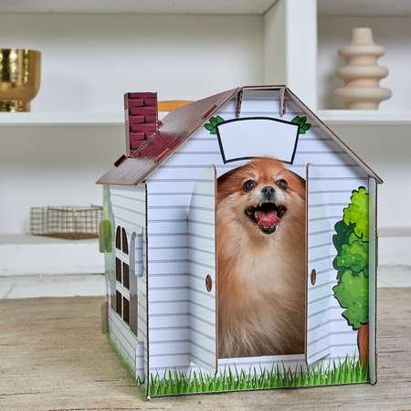 Домик MASKBRO Улучшенный картонный для кошек и собак из тикток tiktok