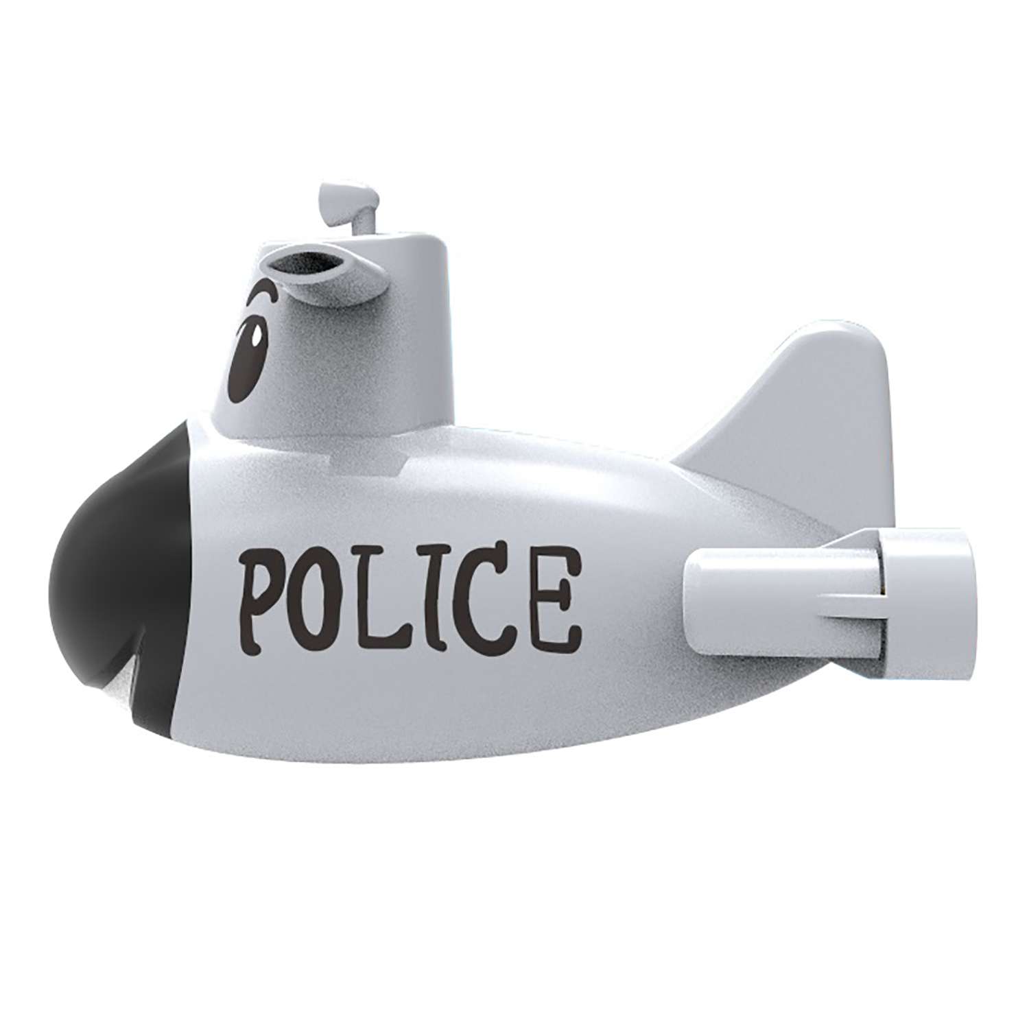 Игрушка радиоуправляемая ABtoys Подводная лодка SUBlife полицейский Кинг черно-белая - фото 1