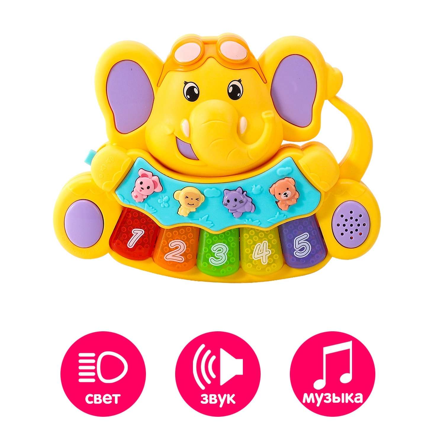 Музыкальная игрушка Mioshi Добрый слоник (18х19 см) - фото 3