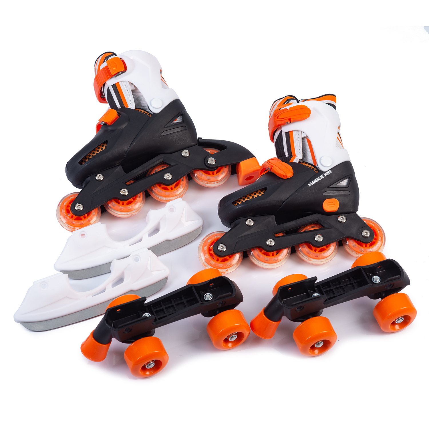 Коньки-ролики 3в1 Mobile Kid Twin Seasons S orange - фото 3