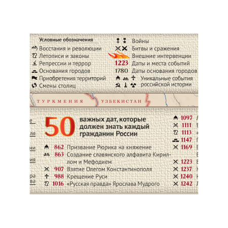 Коврик для письма АГТ Геоцентр История РФ М 16млн