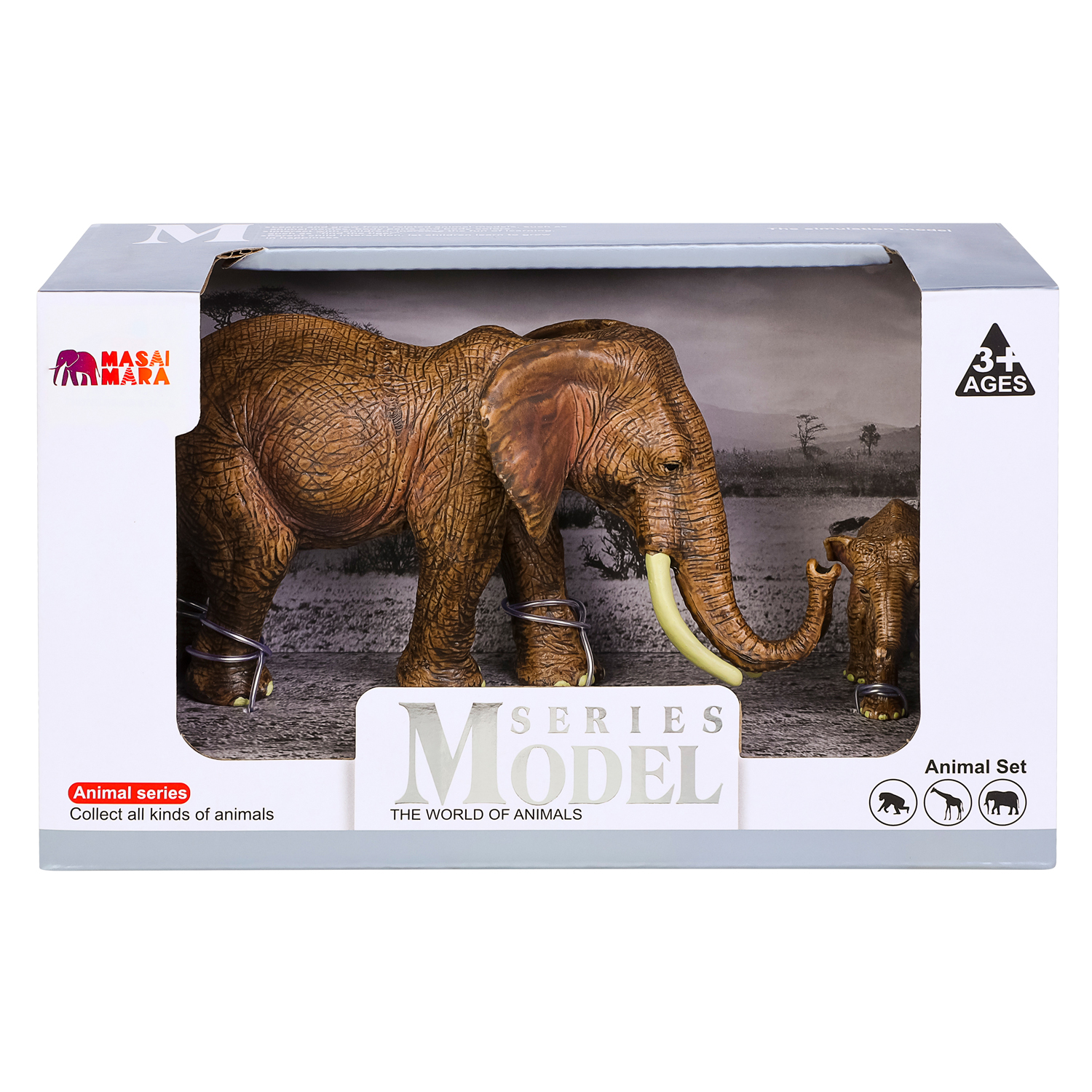 Игрушка фигурка Masai Mara Семья слонов Мир диких животных MM211-205 - фото 14