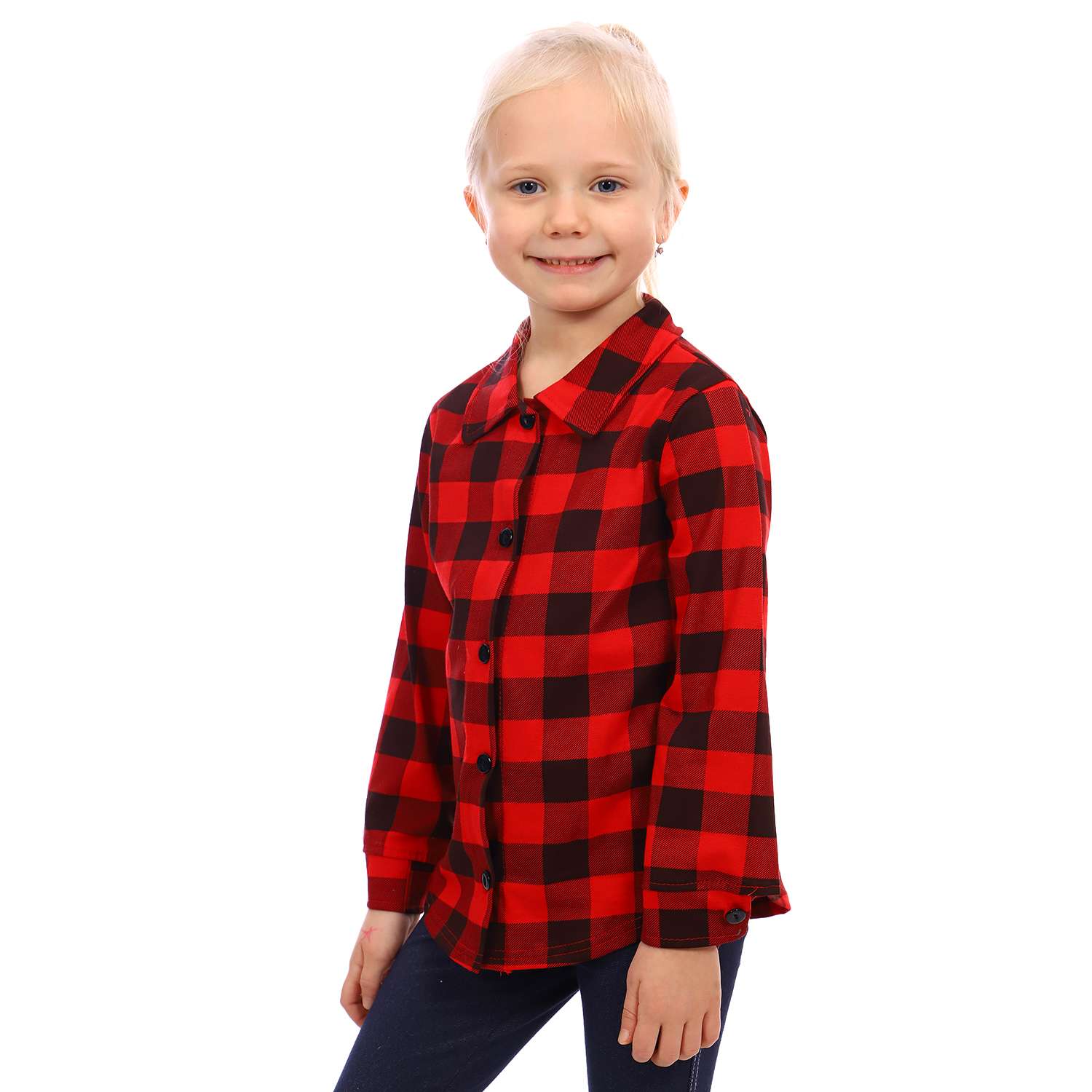 Рубашка Детская Одежда 2002К/красный_темно-синий - фото 2