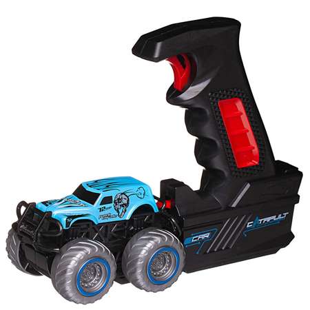 Игровой набор Junfa Машинка с пусковым устройством и аксессуарами синяя