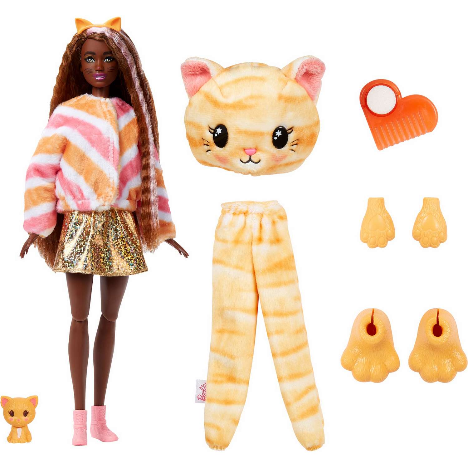 Кукла Barbie Cutie Reveal Милашка-проявляшка Котёнок HHG20 HHG20 - фото 1