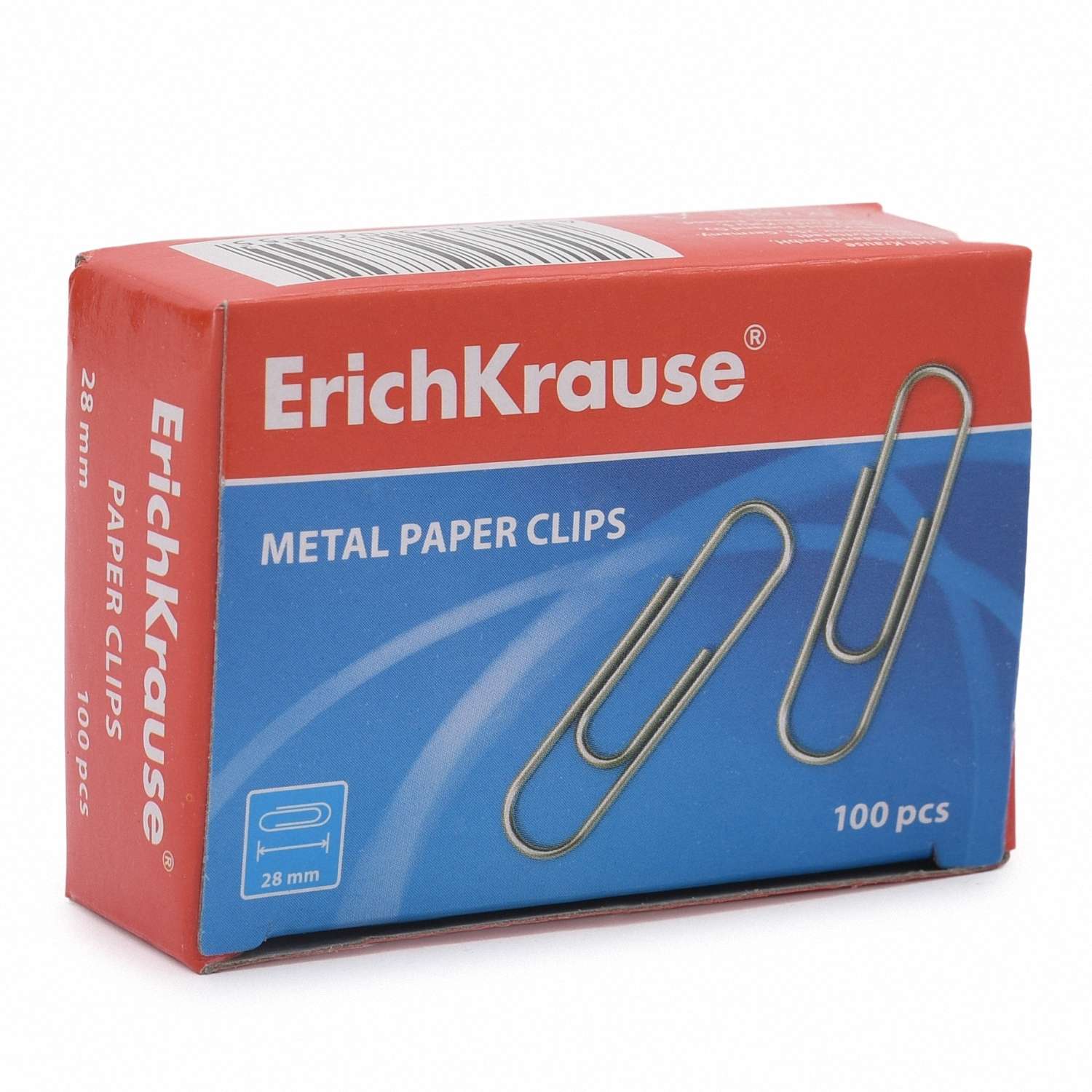 Скрепки металлические ErichKrause 28 мм 100 шт - фото 1