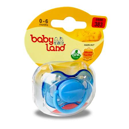 Соска-пустышка Baby Land классическая силиконовая 0мес+ синий