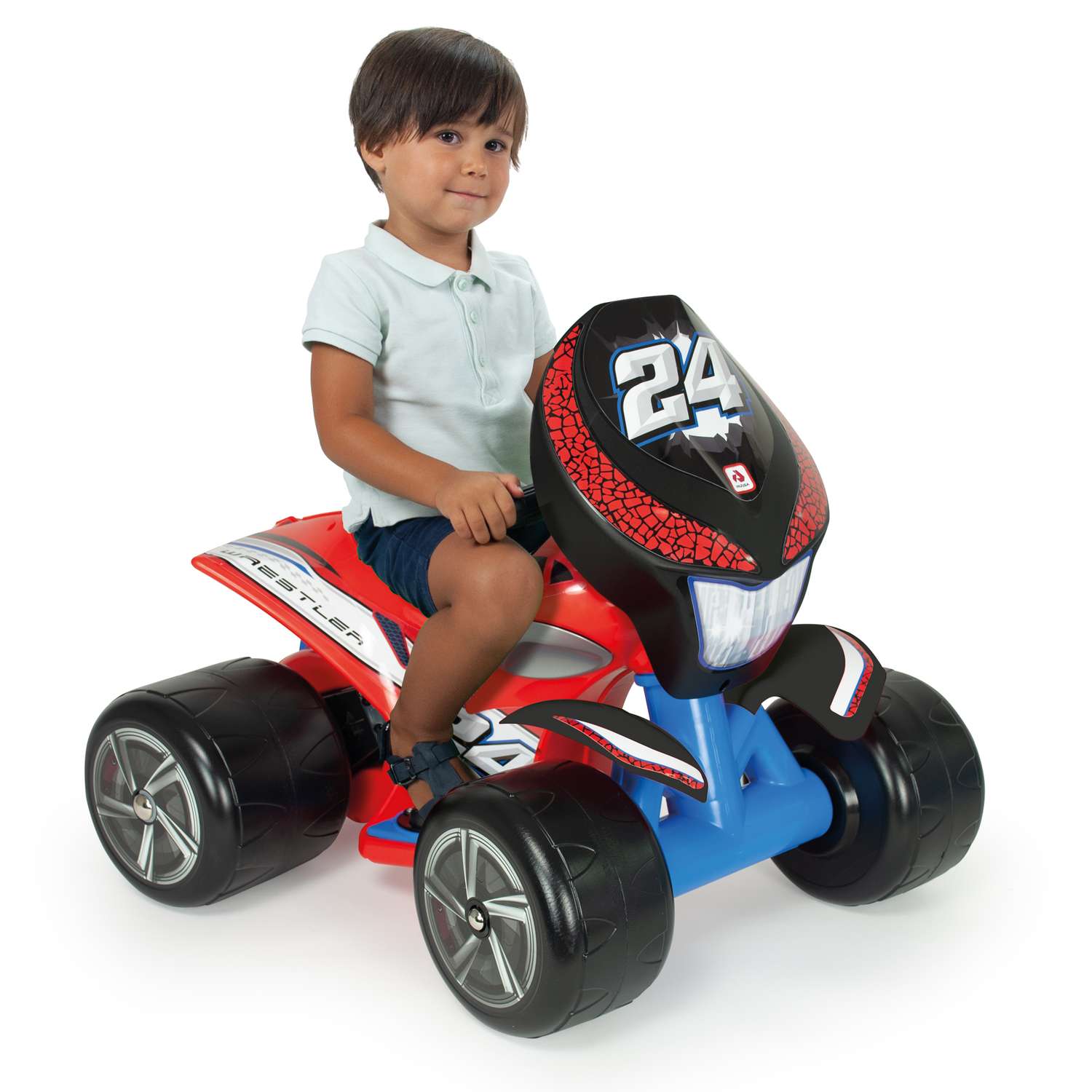 Квадроцикл INJUSA детский Quad Wrestler red 6V - фото 4