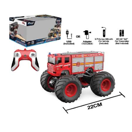 Машинка на радиоуправлении S+S Пожарная служба масштаб 1:18 эффектами