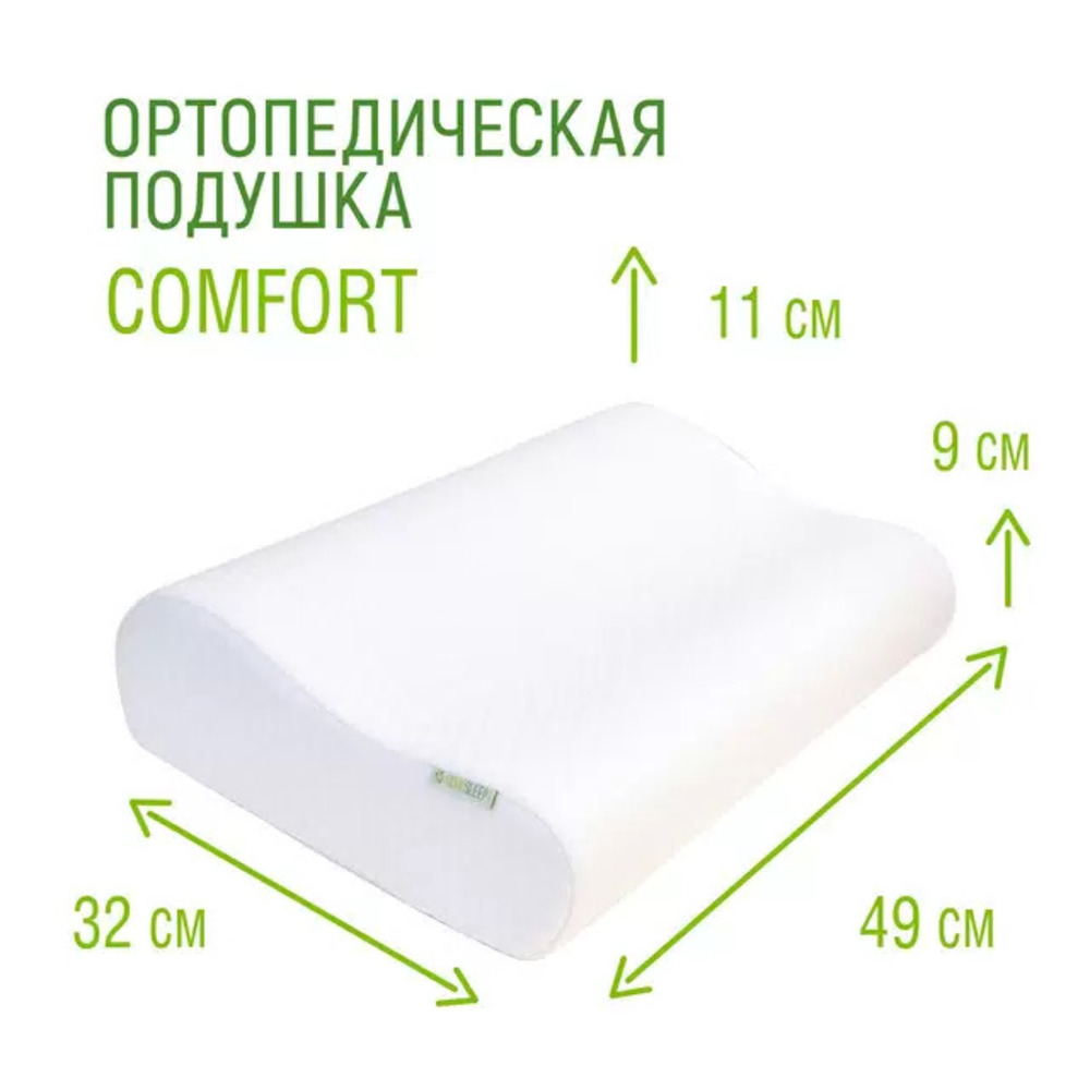 Ортопедическая подушка Goodsleep! с эффектом памяти под голову comfort - фото 2