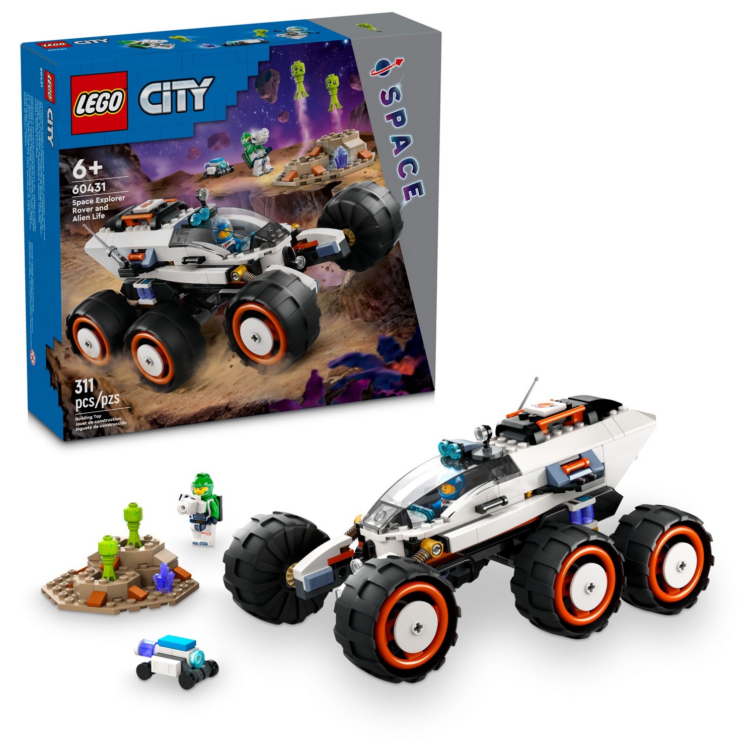 Конструктор детский LEGO City Марсоход космических исследователей 60431  купить по цене 3994 ₽ в интернет-магазине Детский мир