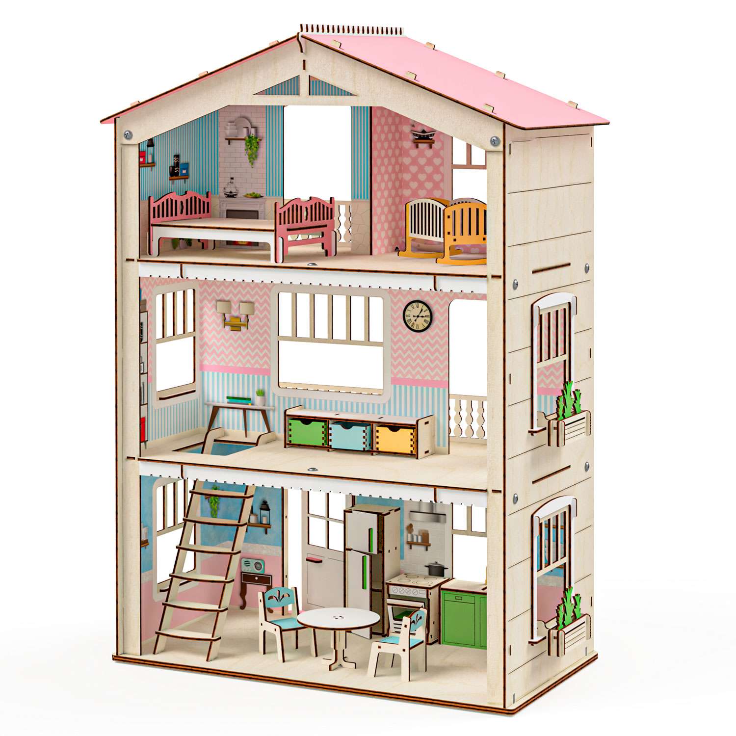 Кукольный домик с мебелью M-WOOD Орион MW-3020 - фото 2