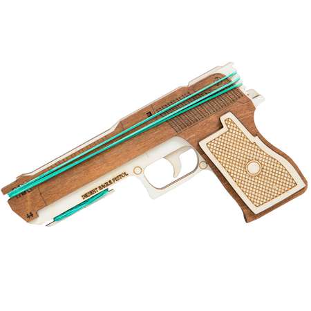 Сборная модель ГРАТ Деревянный Пистолет резинкострел