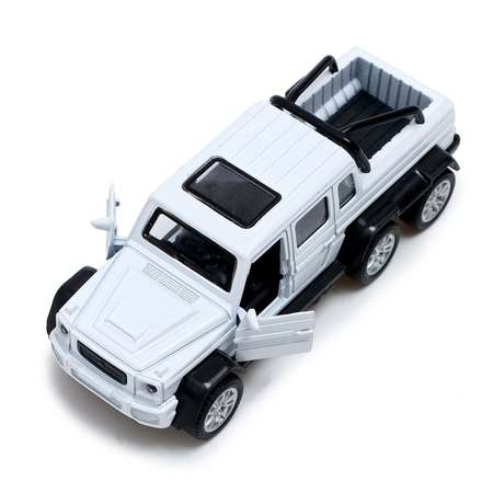 Машина Автоград металлическая «Джип 6X6» 1:32 инерция цвет белый