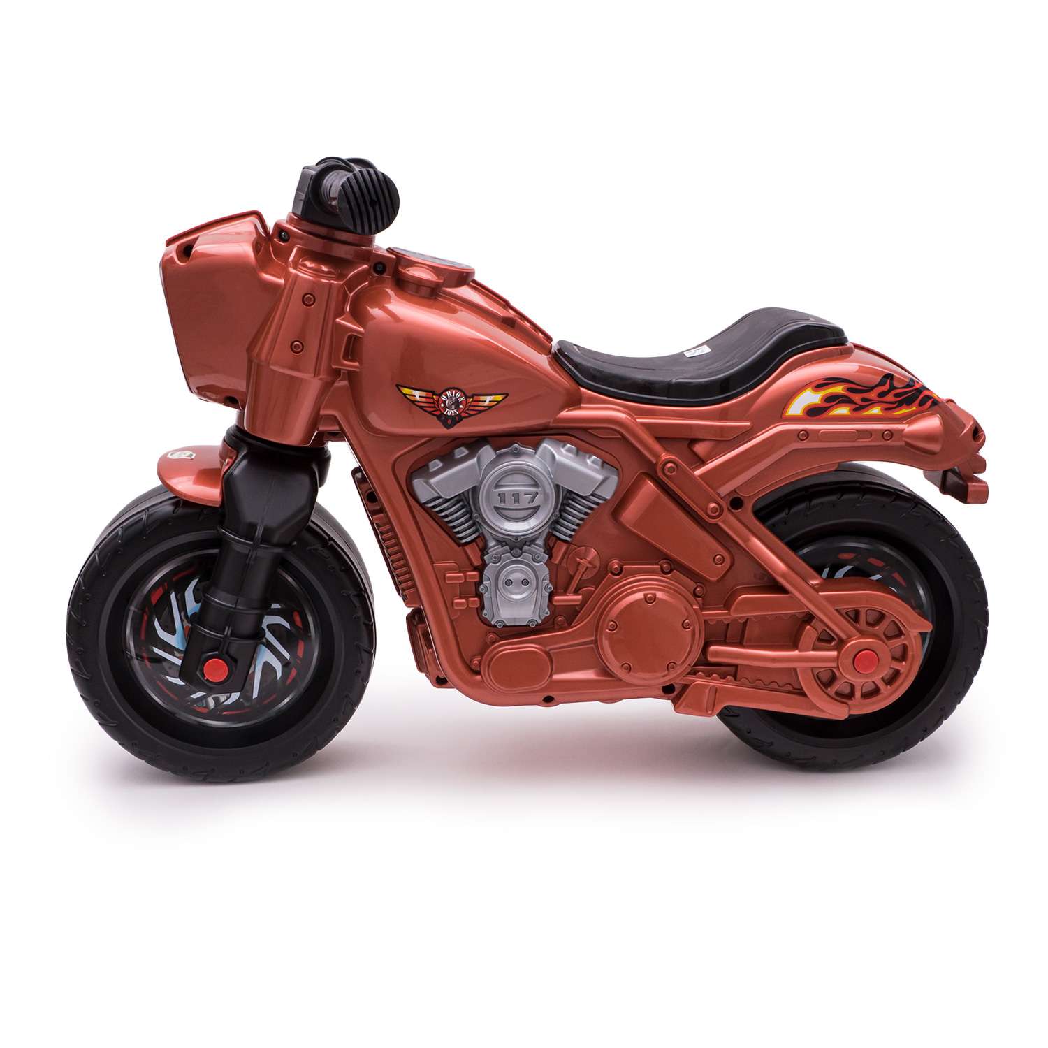 Мотоцикл-каталка ORION TOYS МП перламутровый коричневый - фото 2