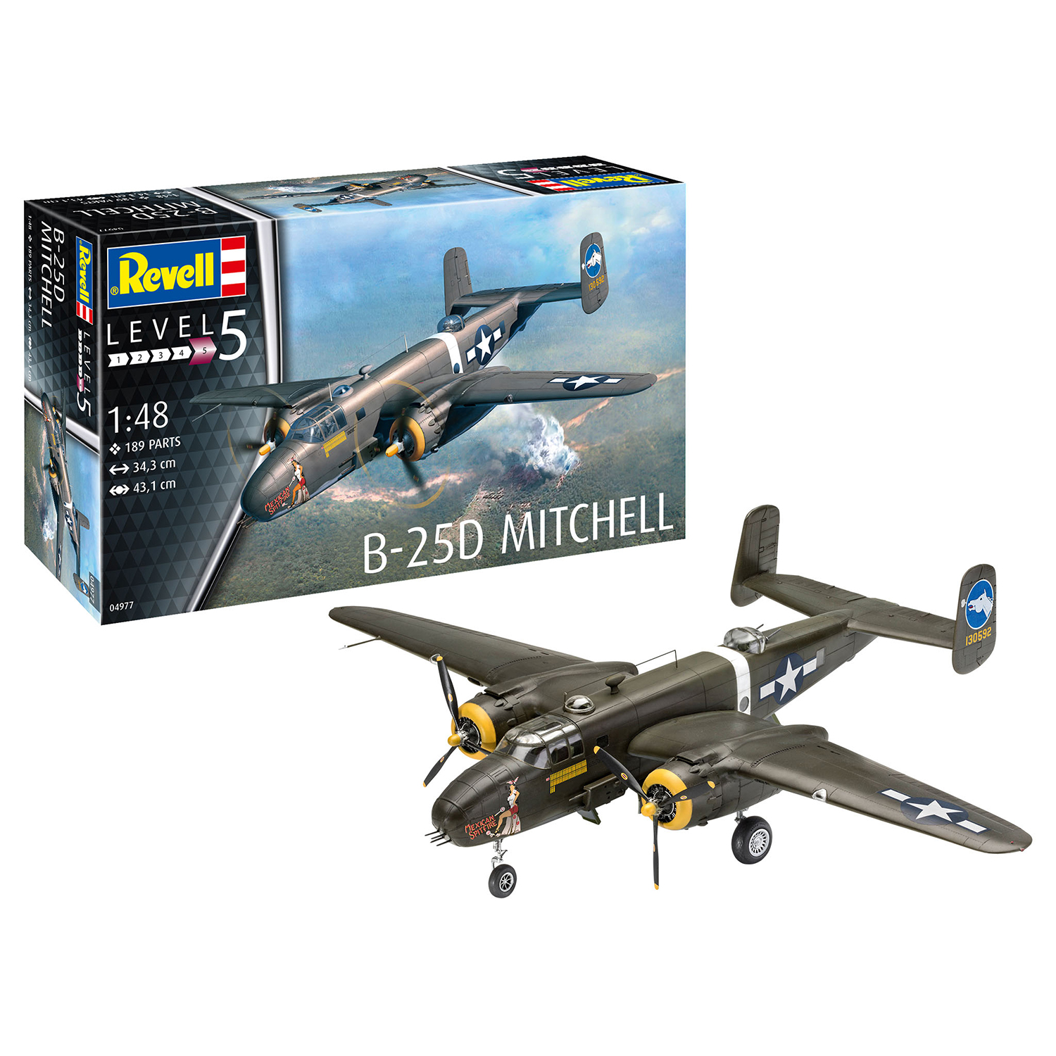 Сборная модель Revell Американский бомбардировщик B-25D Митчелл 04977 - фото 2