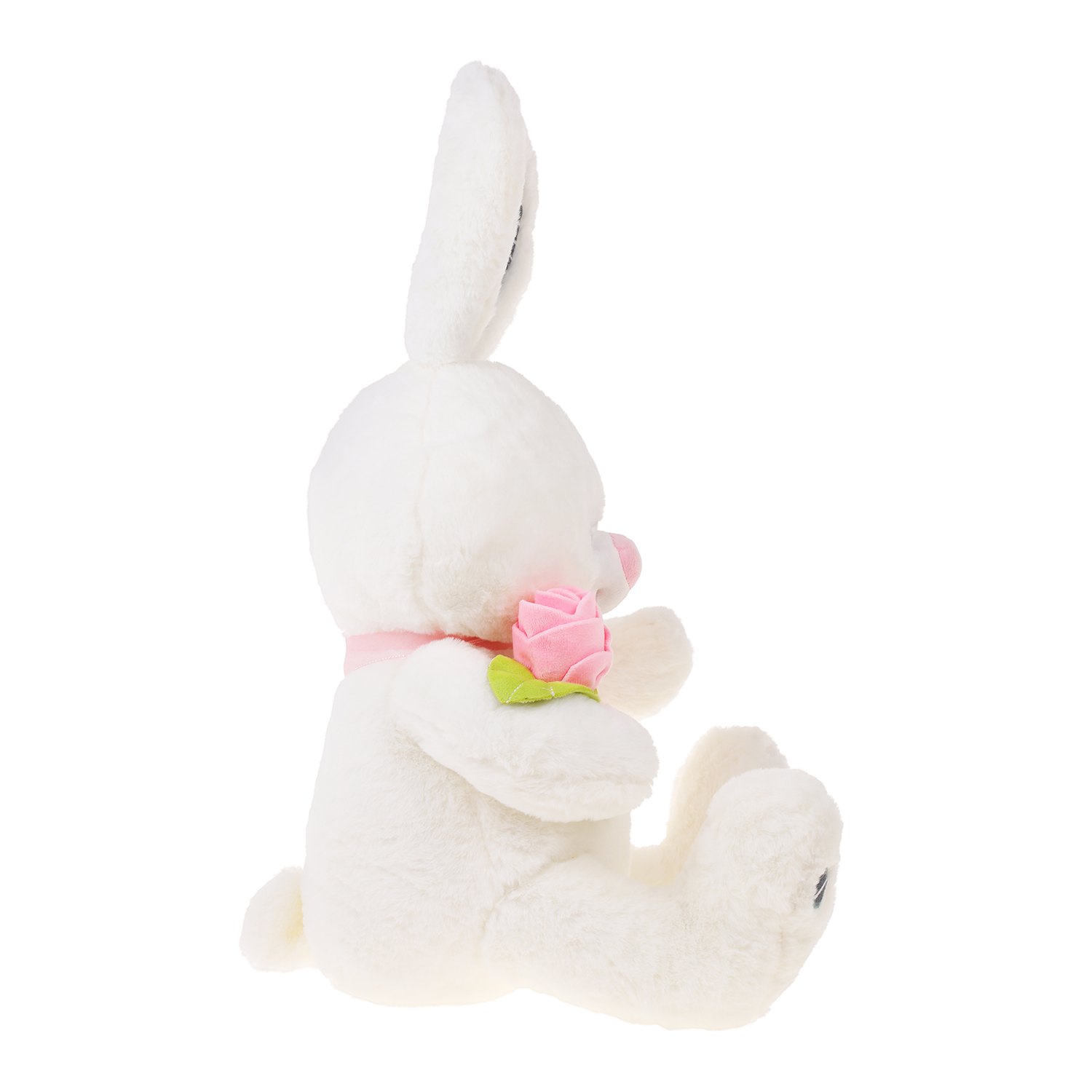 Мягкая игрушка Fluffy Family Зая 40 см с цветком - фото 2