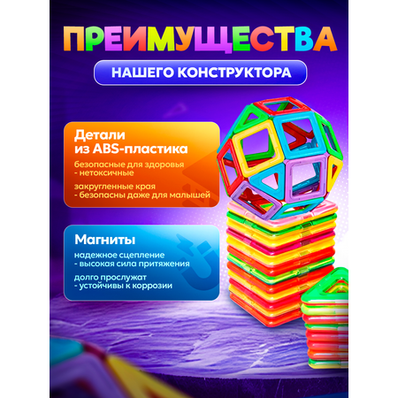 Конструктор BelliniToys Магнитный 86 деталей